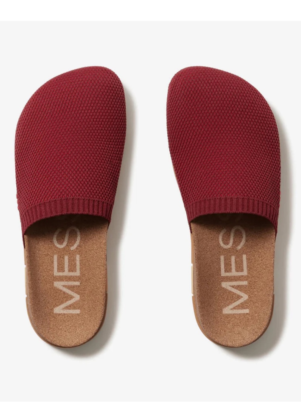 Message Knit Slip-On Mules in Red